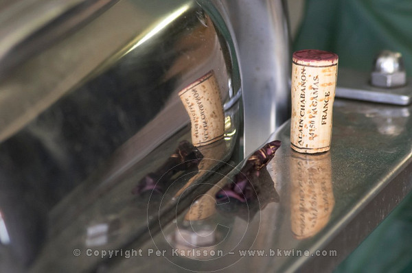 A tank, a cork at Domaine Alain Chabanon, Languedoc