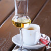 A glass of tsipouro at Wine Art Estate in Macedonia, Greece