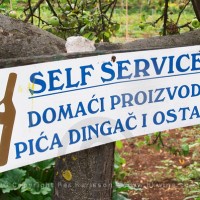 Self service wine shop in Croatia