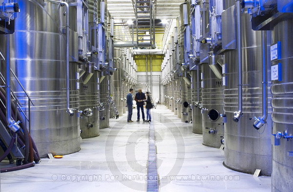 Stainless steel fermentation and storage tanks