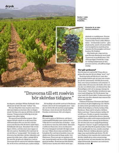Rose article by BKWine in Bolaget by Systembolaget, page 4