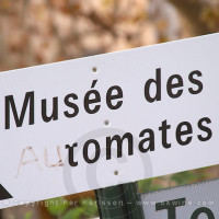Musee des Automate Tomates, the museum of mechanical toys or perhaps the tomato museum. Town of Limoux. Limoux. Languedoc. France. Europe.