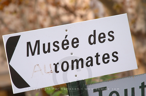 Musee des Automate Tomates, the museum of mechanical toys or perhaps the tomato museum. Town of Limoux. Limoux. Languedoc. France. Europe.