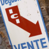 Sign advertising sales of wine in the wine shop