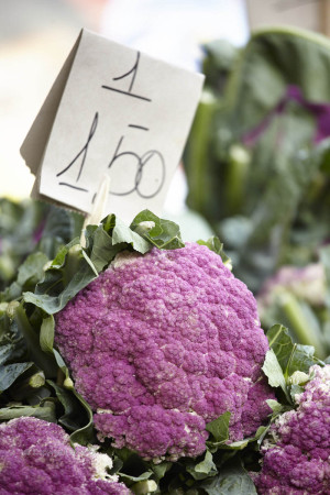 Vegetables at a market stall in Italy