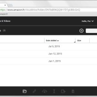 Amazon Cloud Drive folder view