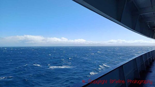 Crossing the Cook Strait from New Zealand North Island to South Island