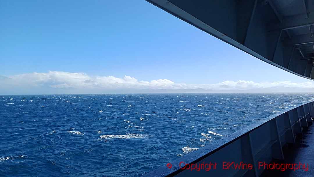 Crossing the Cook Strait from New Zealand North Island to South Island